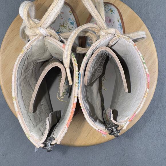 Free People Santa Fe Floral Leather Lace-Up Boots Women’s Size 38 / 7.5-8 US - Picture 6 of 8